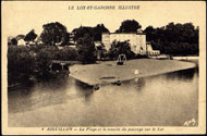 LE LOT-ET-GARONNE ILLUSTRÉ. 4 AIGUILLON - La Plage et le moulin du passage sur le Lot 