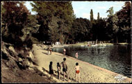 BARBASTE (Lot-et-Garonne). Plage des Martinets. Le grand bain et les plongeoirs. 